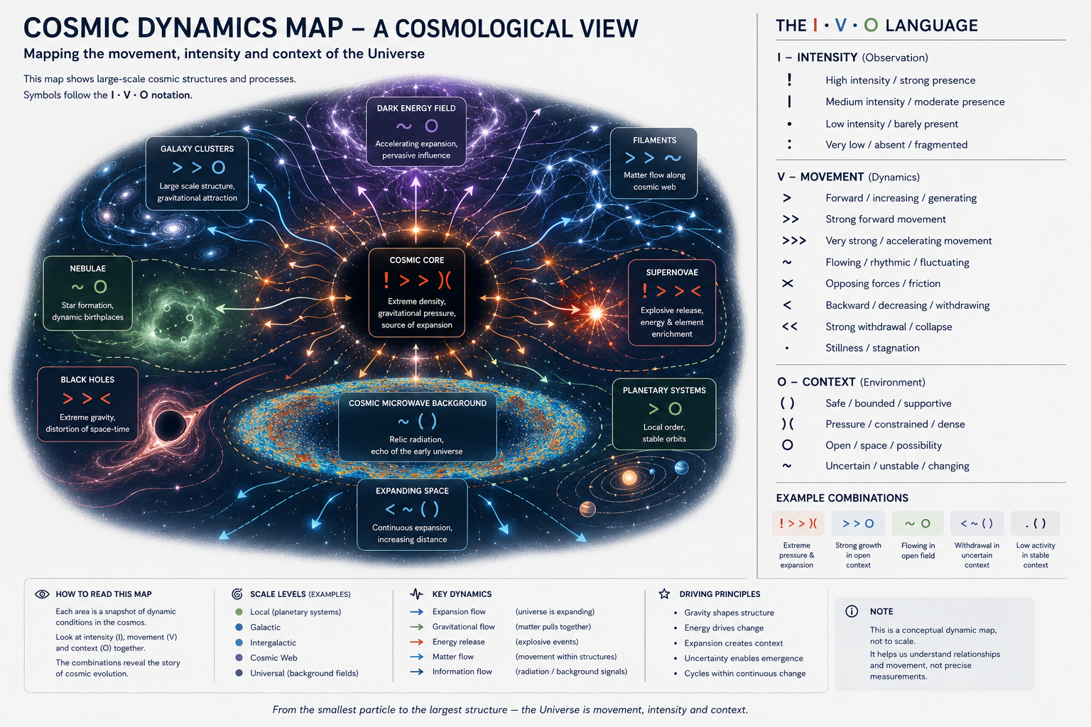 Cosmic Dynamics Map